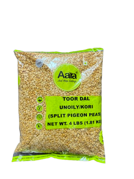 40 Lbs Wholesale Toor Dal Lentil - Aara Brand - 4Lbs X 10 Bags (1 Case)