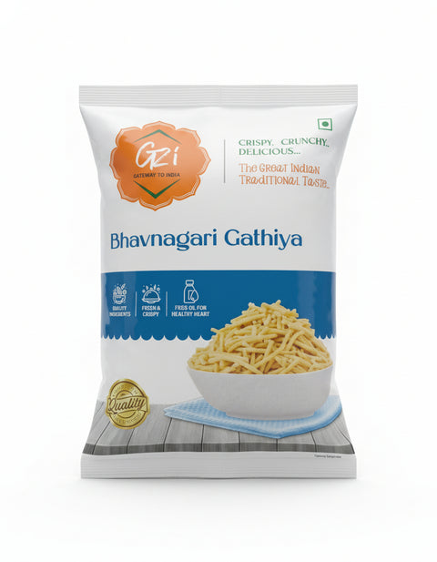 G2i Bhavnagari Gathiya 14 OZ (400 GM) | Gateway 2 India | Crispy | Crunchy | Delicious