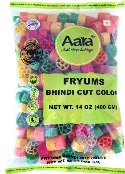 Aara Fryums Fry & Eat Bhindi Cut Plain - 400 GM
