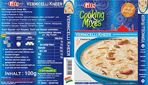 Gits Vermicelli Kheer (Dessert Mix) - 3.5 Oz (100 Gm)