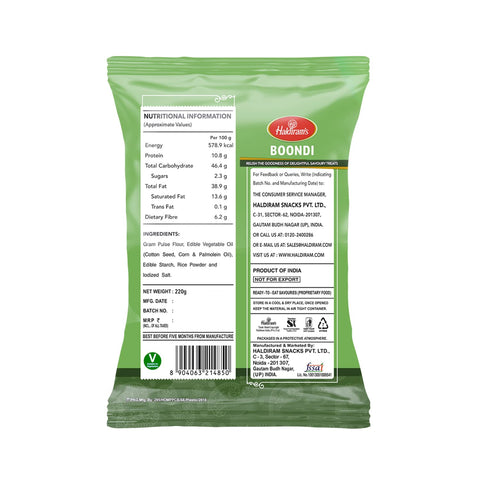 Haldiram Boondi Plain - 200gm