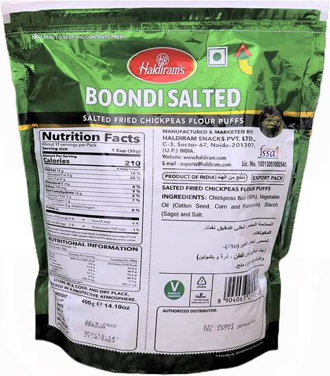 Haldiram Boondi Plain (Salted) - 400 gm