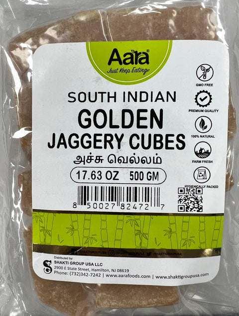 Aara South Indian Golden Jaggery Cubes-500g