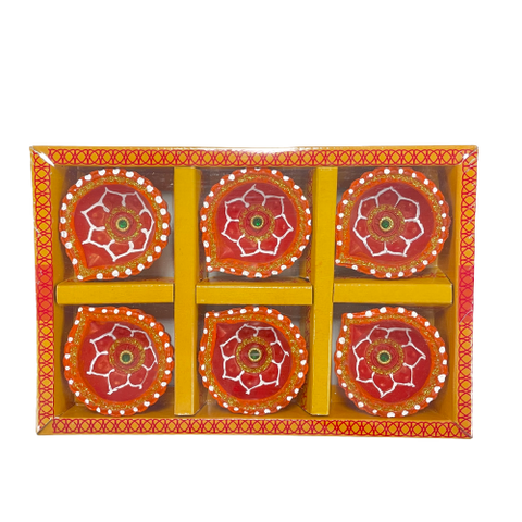 Decorative Diyas-pack of 6 (C136)