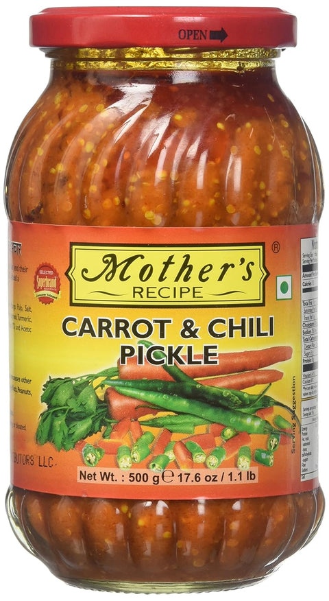 Mother's Recipe Carrot Chili Pickle - 500 G