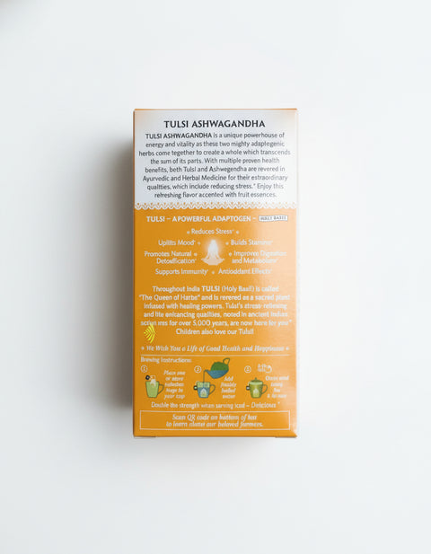 Organic India Tulsi Ashwagandha 1.27 OZ (18 Infusion Bags) Stress Relieving & Balancing