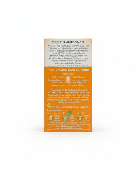 Organic India Tulsi Turmeric Ginger 1.21 OZ (18 Infusion Bags) Stress Relieving & Harmonizing