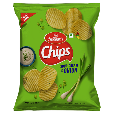 Haldiram Sour Cream & Onion Chips - 120gm