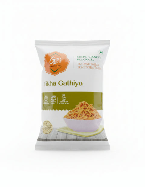 G2i Tikha Gathiya 14 OZ (400 GM) | Gateway 2 India | Crispy | Crunchy | Delicious