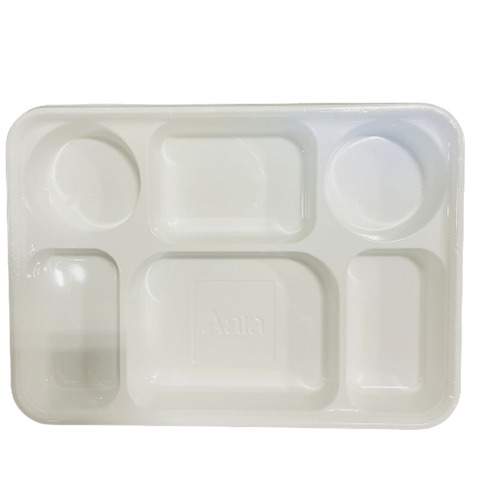 6 compartment square plastic plates 200pcs