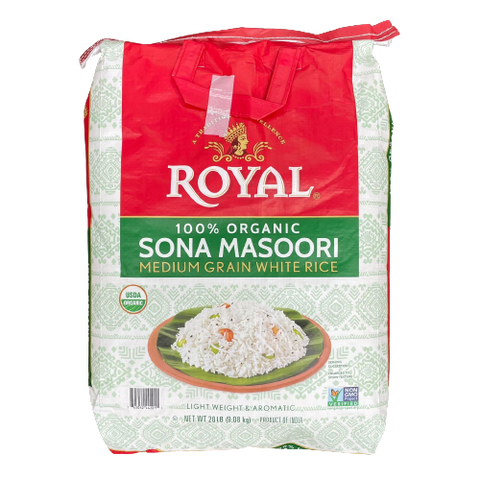 Royal Sona Masoori Rice-20lb 100% Organic