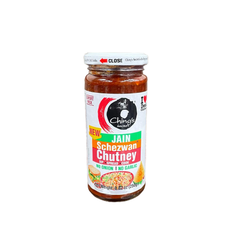 Chings Jain Schezwan Chutney - 250 Gm (No Onion No Garlic)