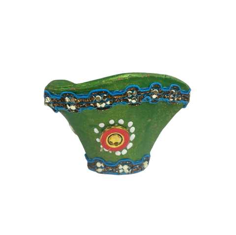 Heart Shape Multi colored Diyas-Pack of 6