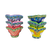 Heart Shape Multi color Diyas- Pack of 6