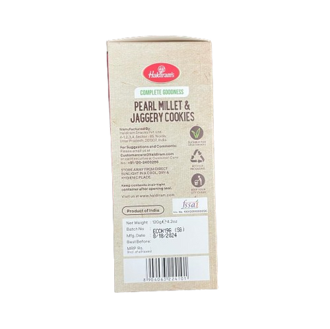 Haldiram Pearl Millet & Jaggery Cookies-120g