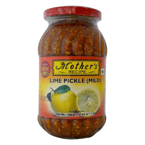 Mother’s Recipe Lime Pickle Mild – 500g | Authentic Indian Achar | Tangy & Mildly Spiced | Traditional Taste | Ready to Serve