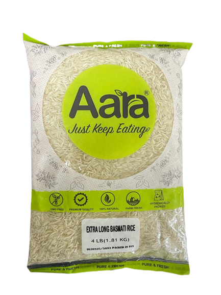 Buy Aara XL Basmati Rice - 4LB Online in USA – buniyaa.com