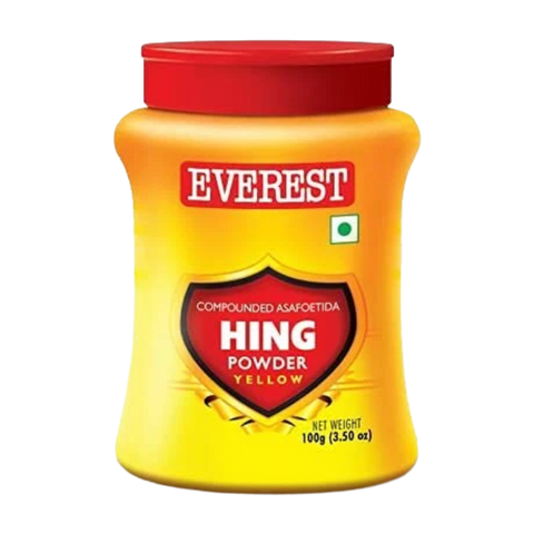 Everest Yellow Hing Powder (Asafoetida), Authentic Indian Spice Blend, 100g Box