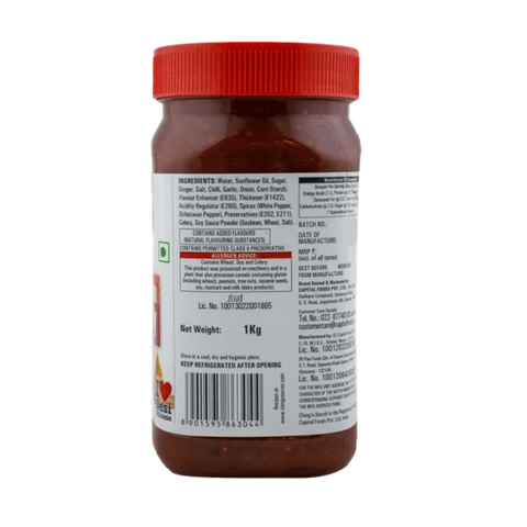Ching’s Schezwan Chutney – 1Kg | Authentic Indo-Chinese Spicy Dip & Spread