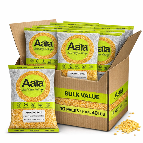 Wholesale Aara Yellow Moong Dal - 4 lbs  - 10 Pack (1 Case)