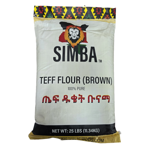 Simba Teff Flour, Ethiopian Ancient Grain, Gluten Free, 25 lb Bag