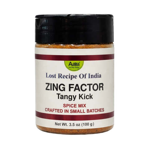 Aara Lost Recipe Of India - Zing Factor Tangy Kick Spice Mix (3.5 oz / 100g) | Handcrafted Small Batch Indian Seasoning | All-Natural Tangy Spice Blend