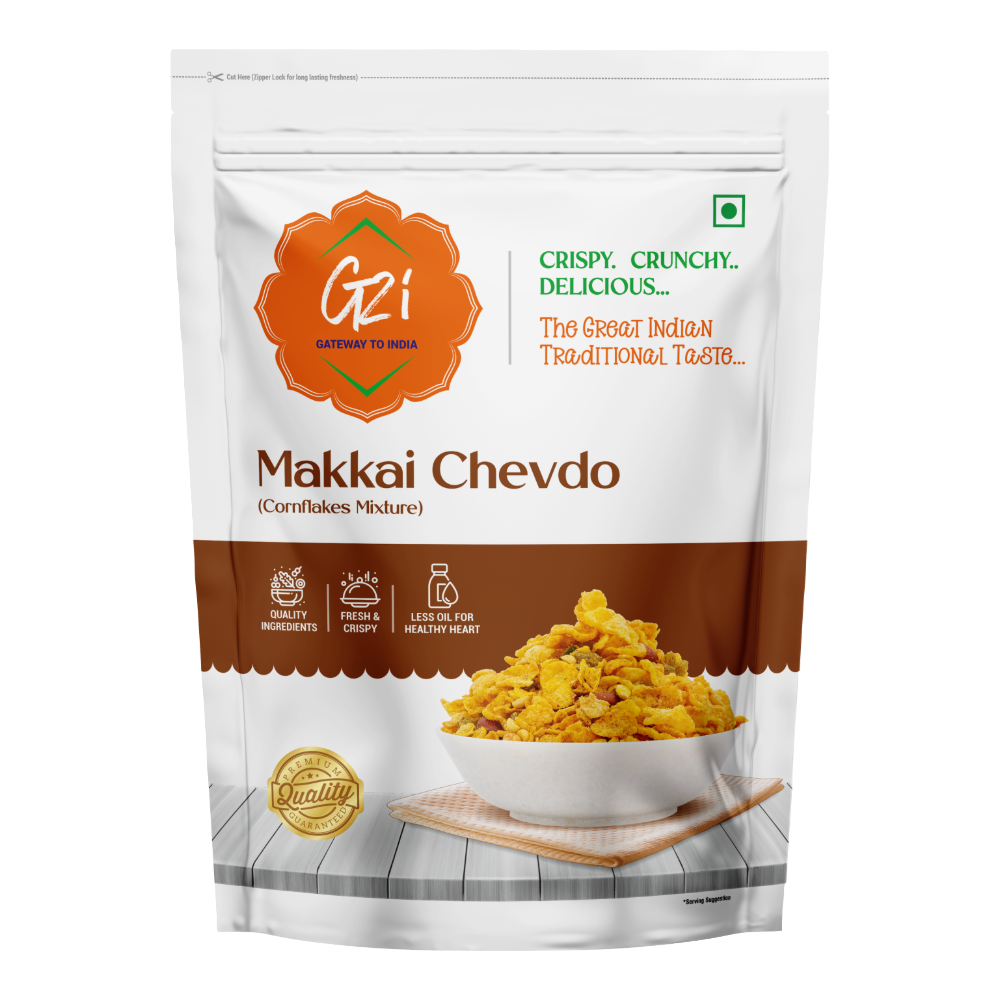 G2I Makkai Chevdo 400g – Cornflakes Indian Snack Mix, Traditional Namk ...