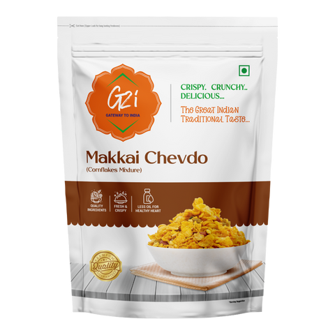 G2I Makkai Chevdo 400g – Cornflakes Indian Snack Mix, Traditional Namkeen