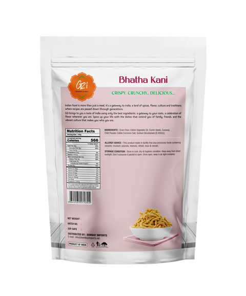 G2i Bhatha Kani | Crispy & Crunchy Indian Snack | Authentic Gujarati Namkeen | Made with Gram Flour & Premium Spices | 200g
