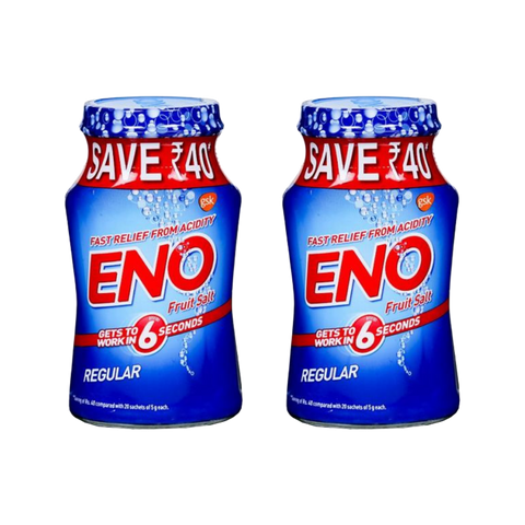 Eno Fruit Salt – Regular, 100g (Effervescent Fruit Salt) – 2 Pack (2×100g)