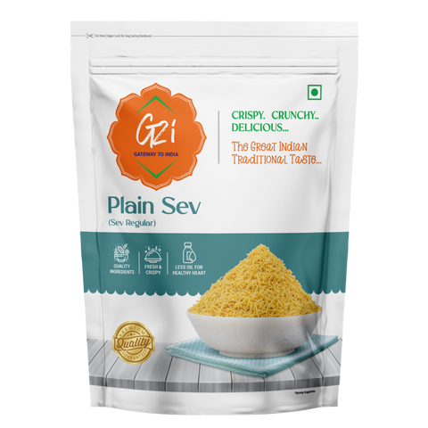 G2I Plain Sev 400g – Regular Sev Indian Snack, Traditional Namkeen