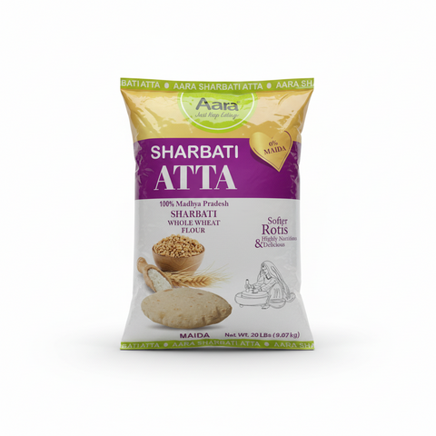 Aara Sharbati Whole Wheat Flour - 20LB