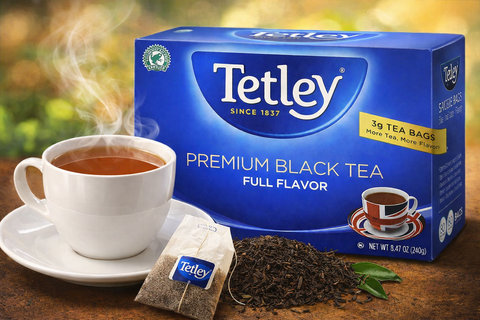 Tetley Premium Black Tea Bags (80 Count) – Strong & Full-Bodied Indian Blend – 8.47 oz (240g)