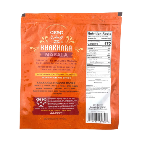 Deep Khakhara Masala – 7oz | Crispy Gujarati Snack | Authentic Indian Flatbread Cracker with Spices