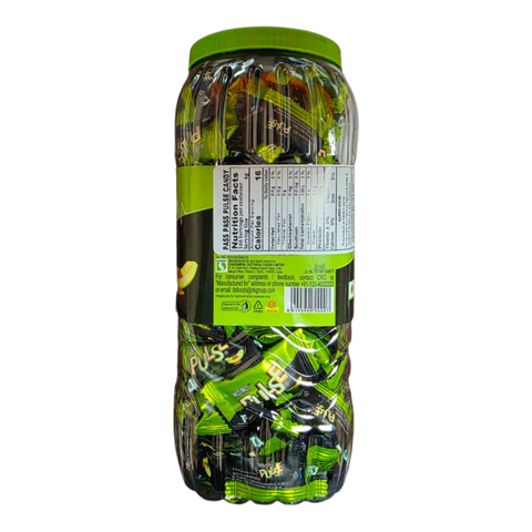 Pass Pass Pulse Kacha Aam Candy – 120pcs (680g Jar) | Raw Mango Flavor with Tangy Spice | Indian Chatpata Toffee