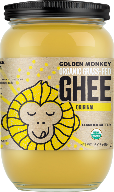 Golden Monkey Organic Grass-Fed Ghee (USDA) - 16oz