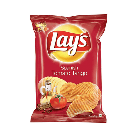 Lay’s Spanish Tomato Tango Chips – 50g x 6 Pack | Tangy & Crispy Potato Snack