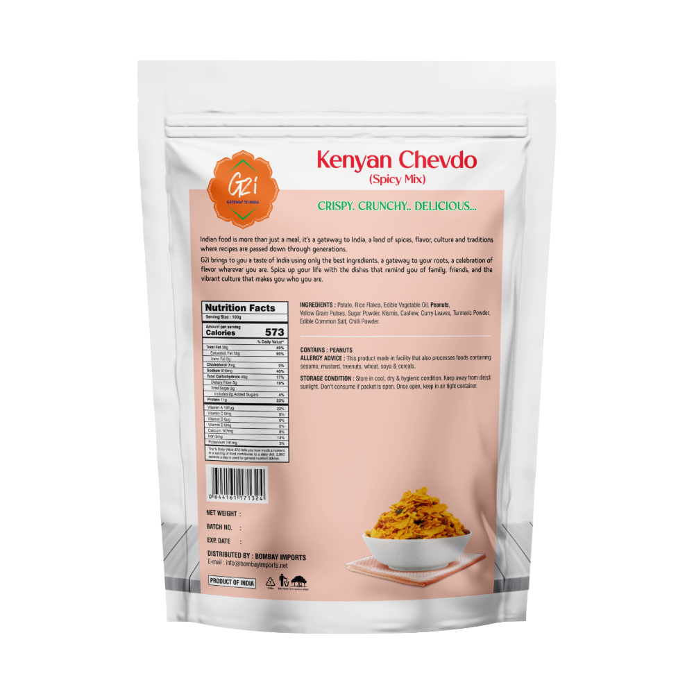 G2I Kenyan Chevdo Spicy Mix 400g – Crispy Indian Snack Mix, Spicy Namk ...