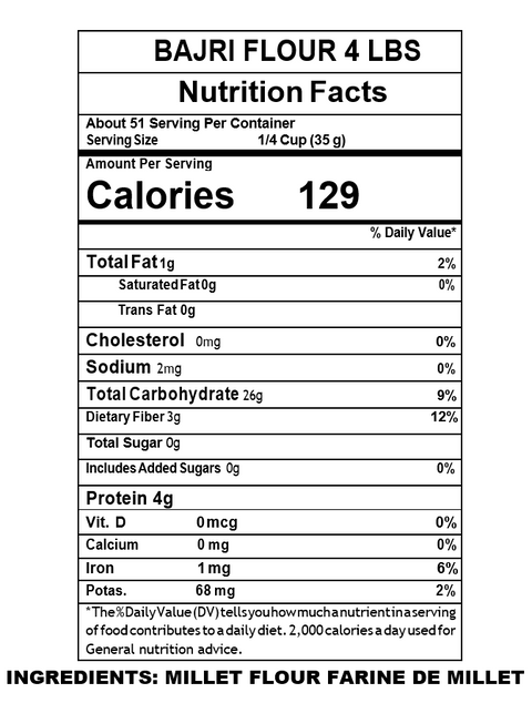 Aara Bajri Flour | Pearl Millet Flour | Gluten-Free & Natural Indian Flour