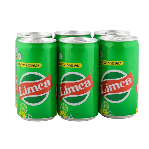 Limca Lemon-Lime Flavored Soft Drink – 300ml Can (Pack of 6) | Refreshing Indian Beverage