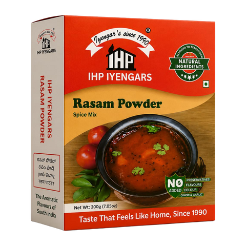 IHP Iyengars Rasam Powder, 200g - Authentic South Indian Spiced Soup Mix