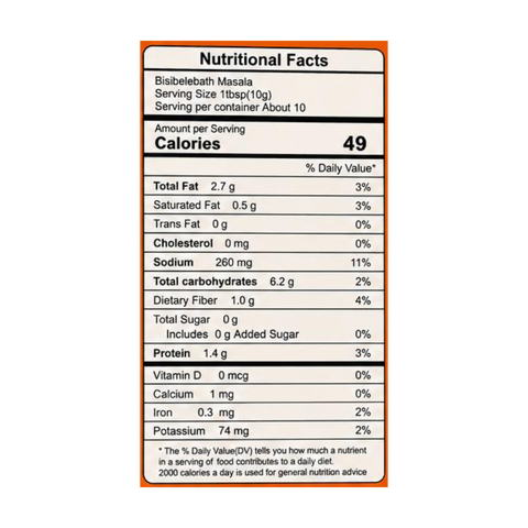 IHP Iyengars Bisibelebath Masala Powder, 100g - Authentic South Indian Spicy Lentil Rice Mix