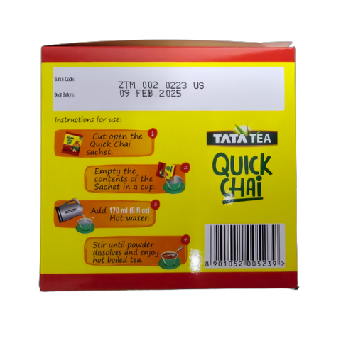 Tata Quick Tea Masala Flavor - 220gm (10 Sachets)