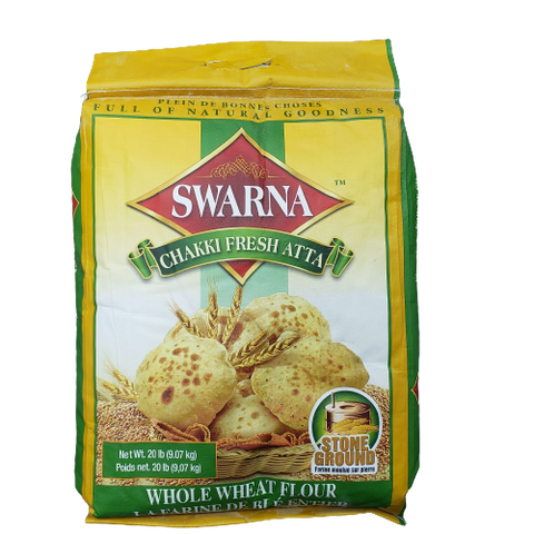 Swarna Chakki Whole Wheat Atta - 20 LB