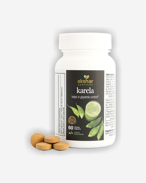 Akshar Ayurveda Karela Vegan Supplement Tablet (60 ct)
