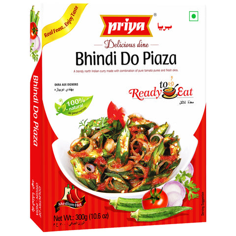 Priya RTE Bhindi Do Piaza - 300Gms (10.6oz)
