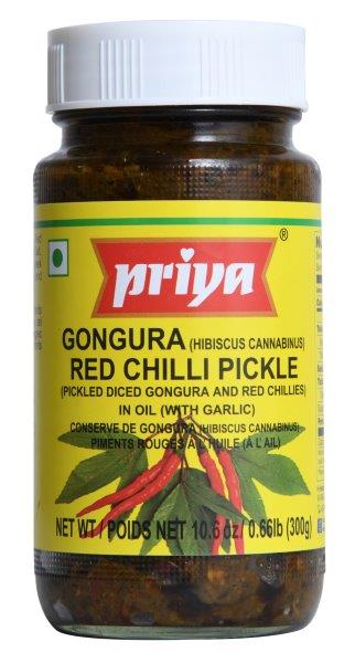 Priya Gongura Red Chilli With Out Garlic Pickle