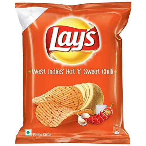 Lays West Indies' Hot 'n' Sweet Chilli Chips - 55gm