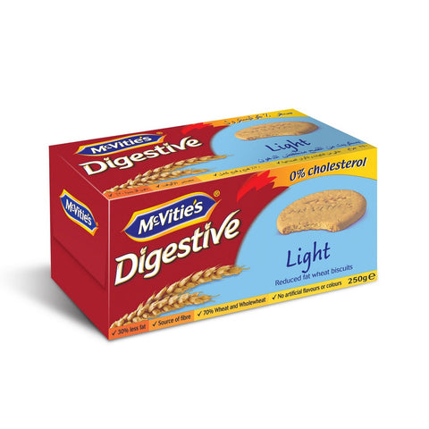 McVitie's Digestive Light, Reduced Fat Wheat Biscuit, 250 g