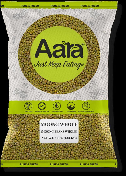 Wholesale Aara Moong Whole (Green Gram) - 4 lb  - 10 Pack (1 Case)
